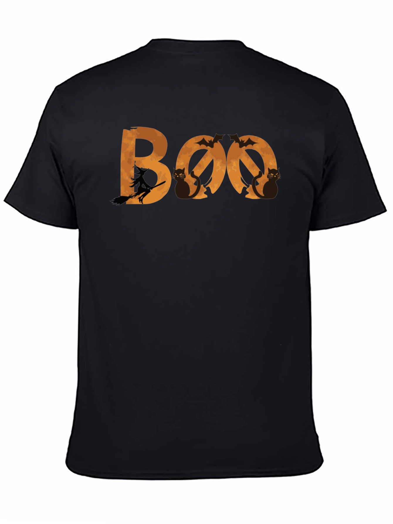 Boo Halloween T-Shirt - Witch & Cats