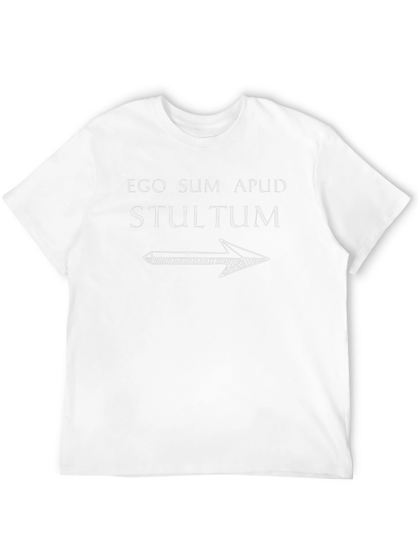 Ego Sum Apud Stultum T-Shirt - Funny Latin Phrase
