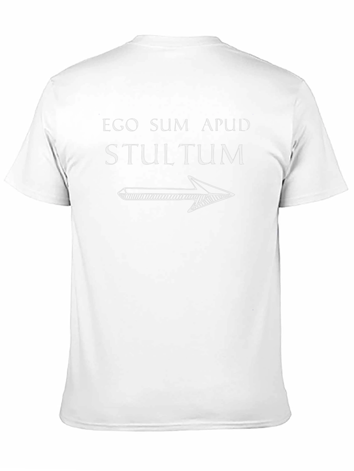 Ego Sum Apud Stultum T-Shirt - Funny Latin Phrase