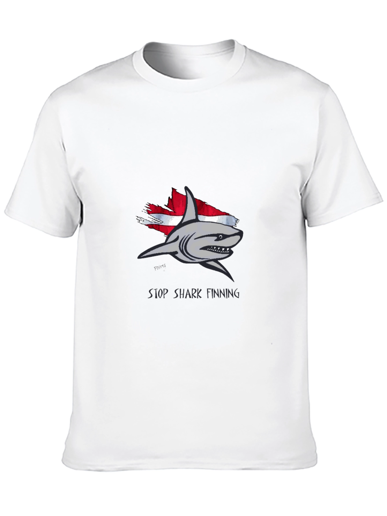 Stop Shark Finning Graphic Tee - Black