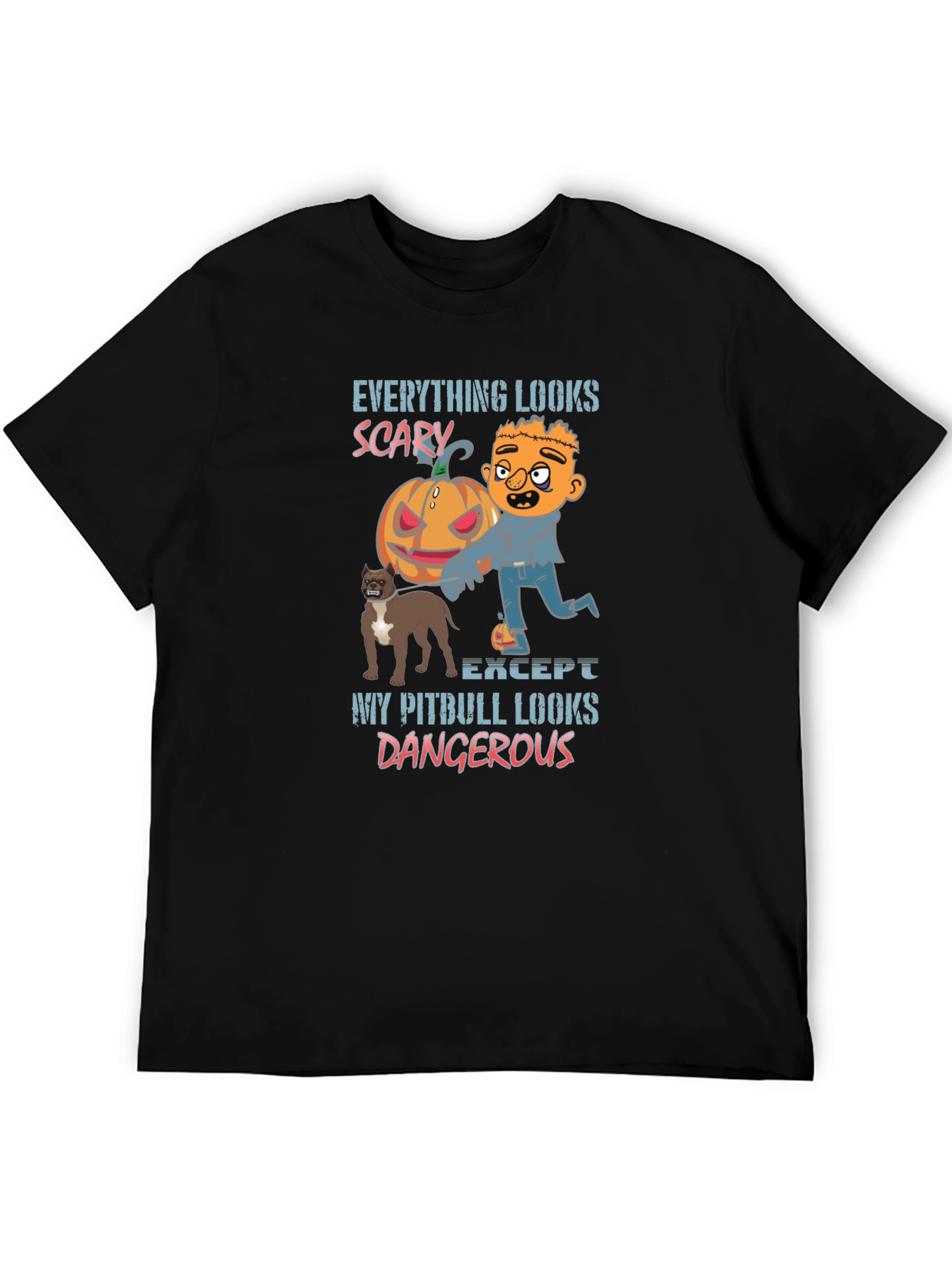 Scary Pitbull Halloween T-Shirt
