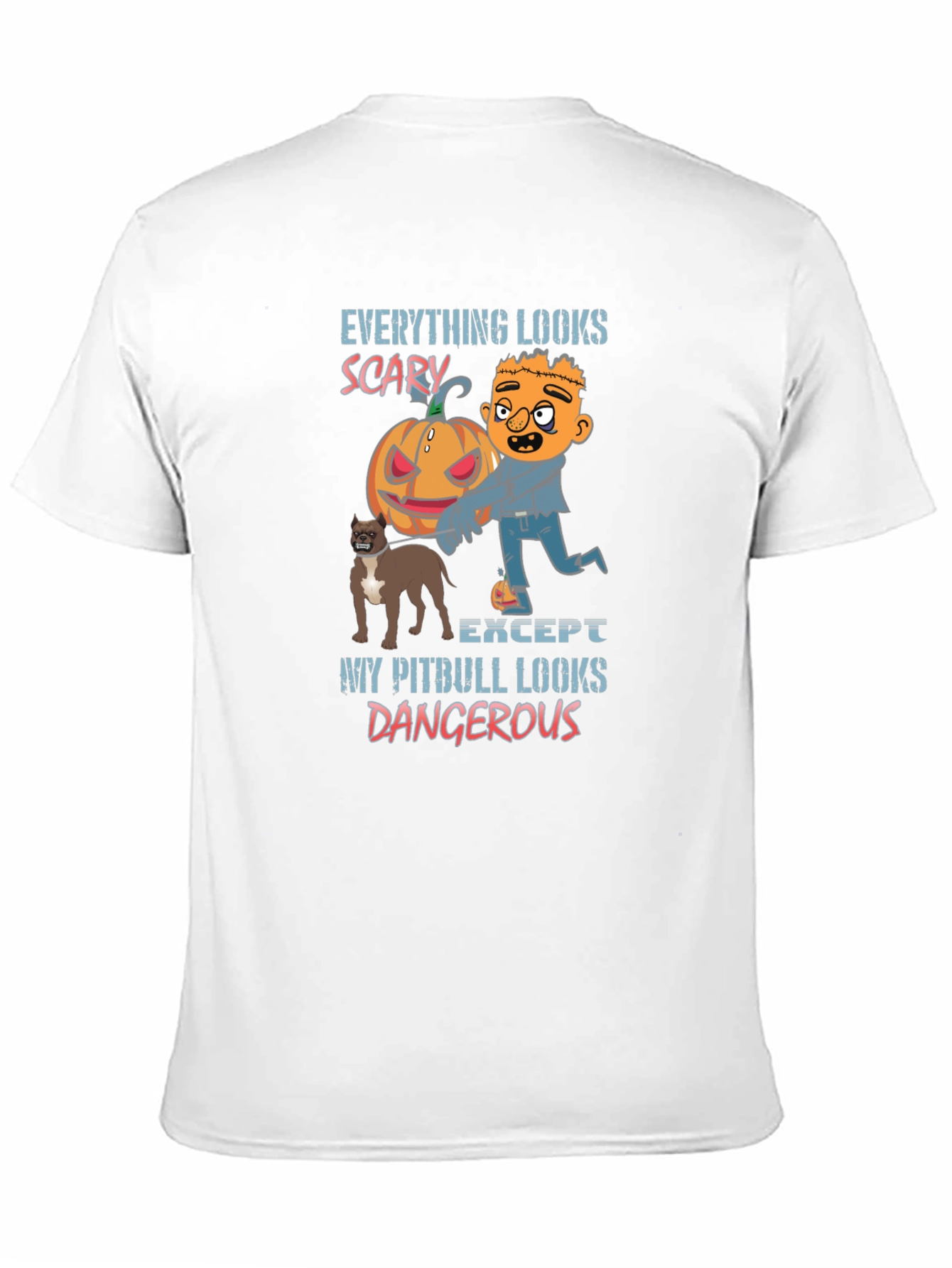 Scary Pitbull Halloween T-Shirt