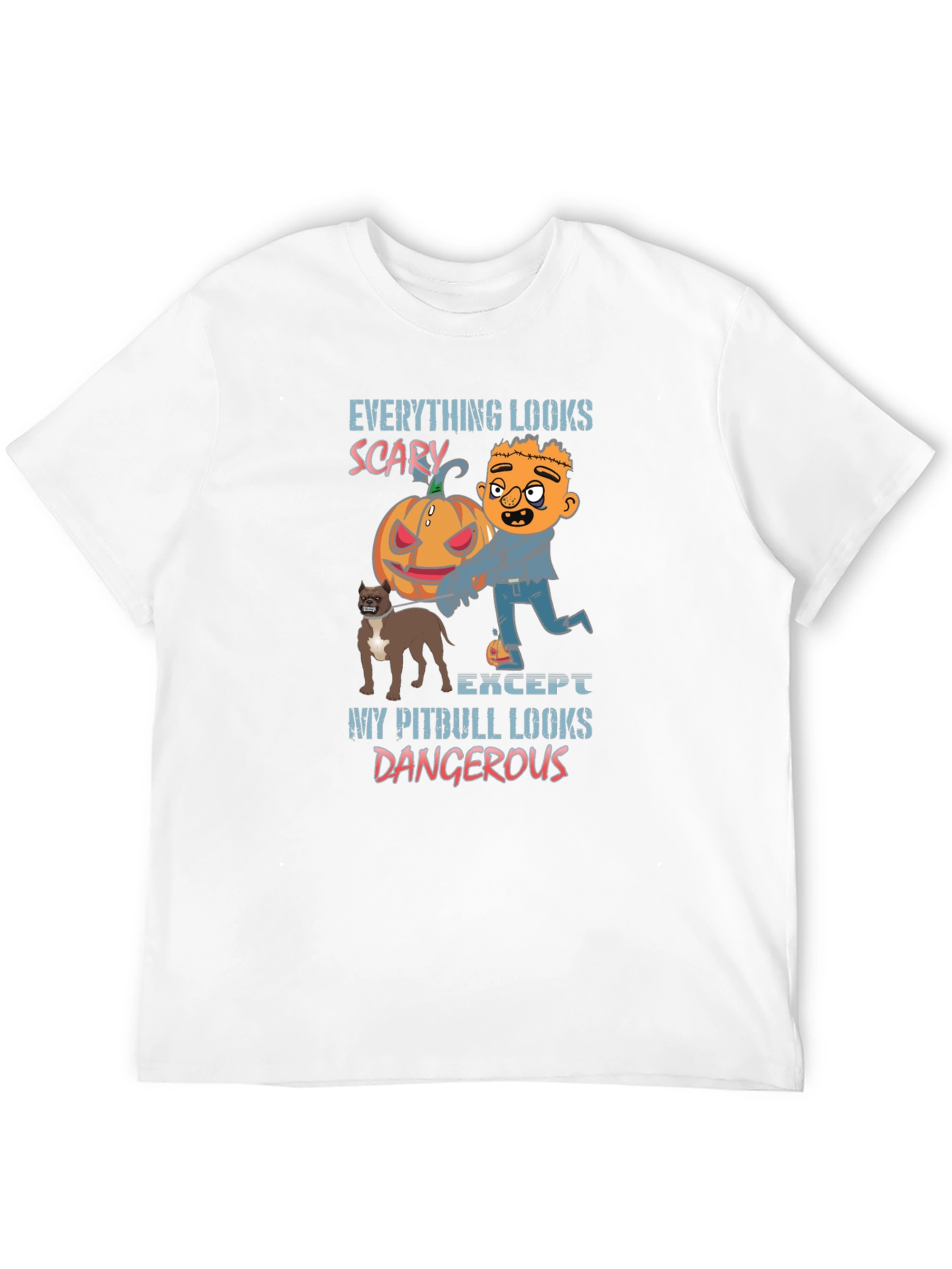 Scary Pitbull Halloween T-Shirt