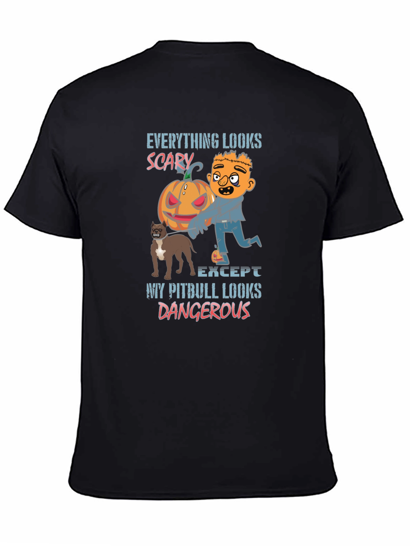 Scary Pitbull Halloween T-Shirt