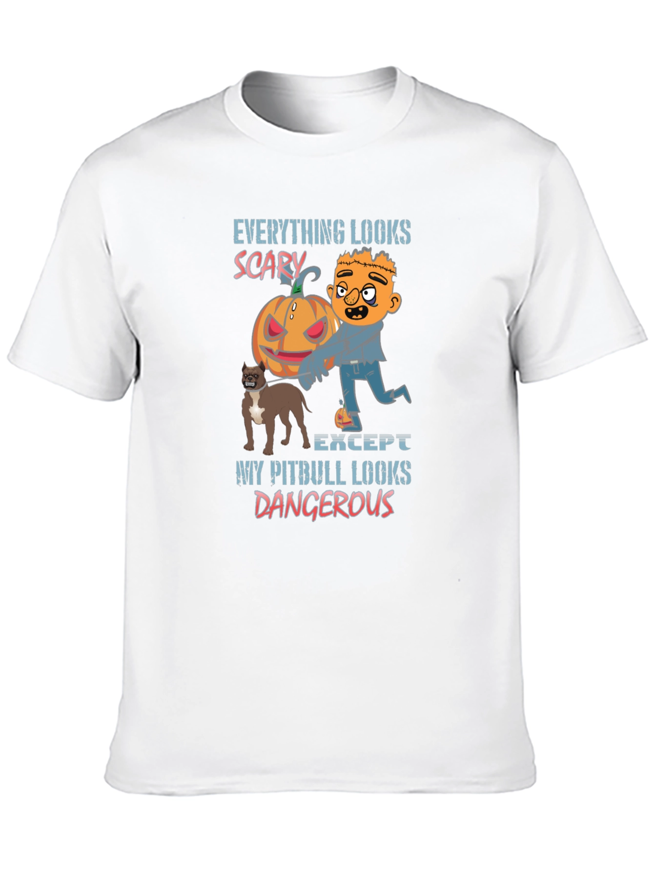Scary Pitbull Halloween T-Shirt