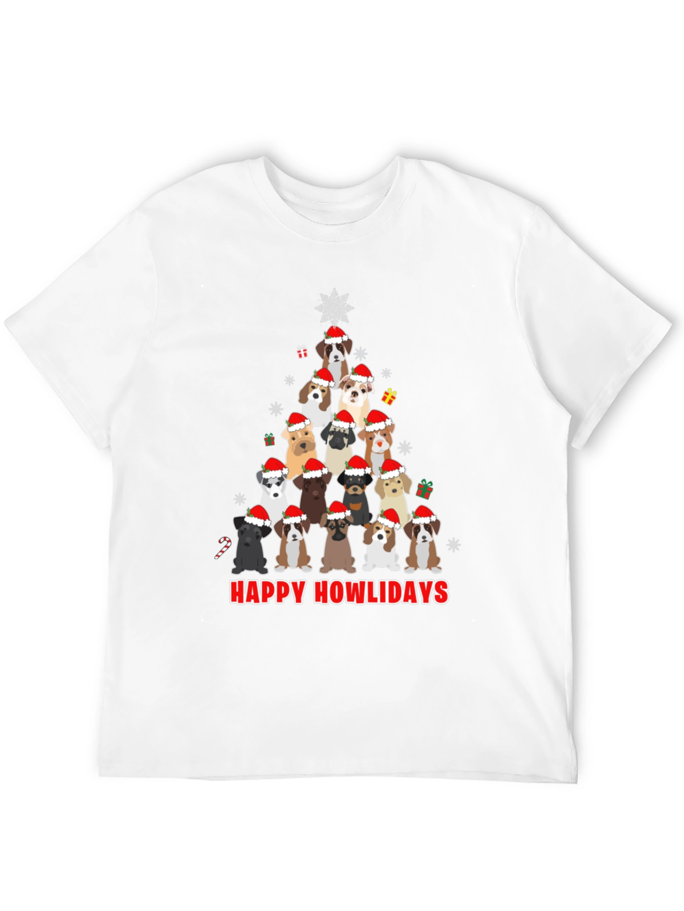 Happy Howlidays Dog Christmas Tree T-Shirt