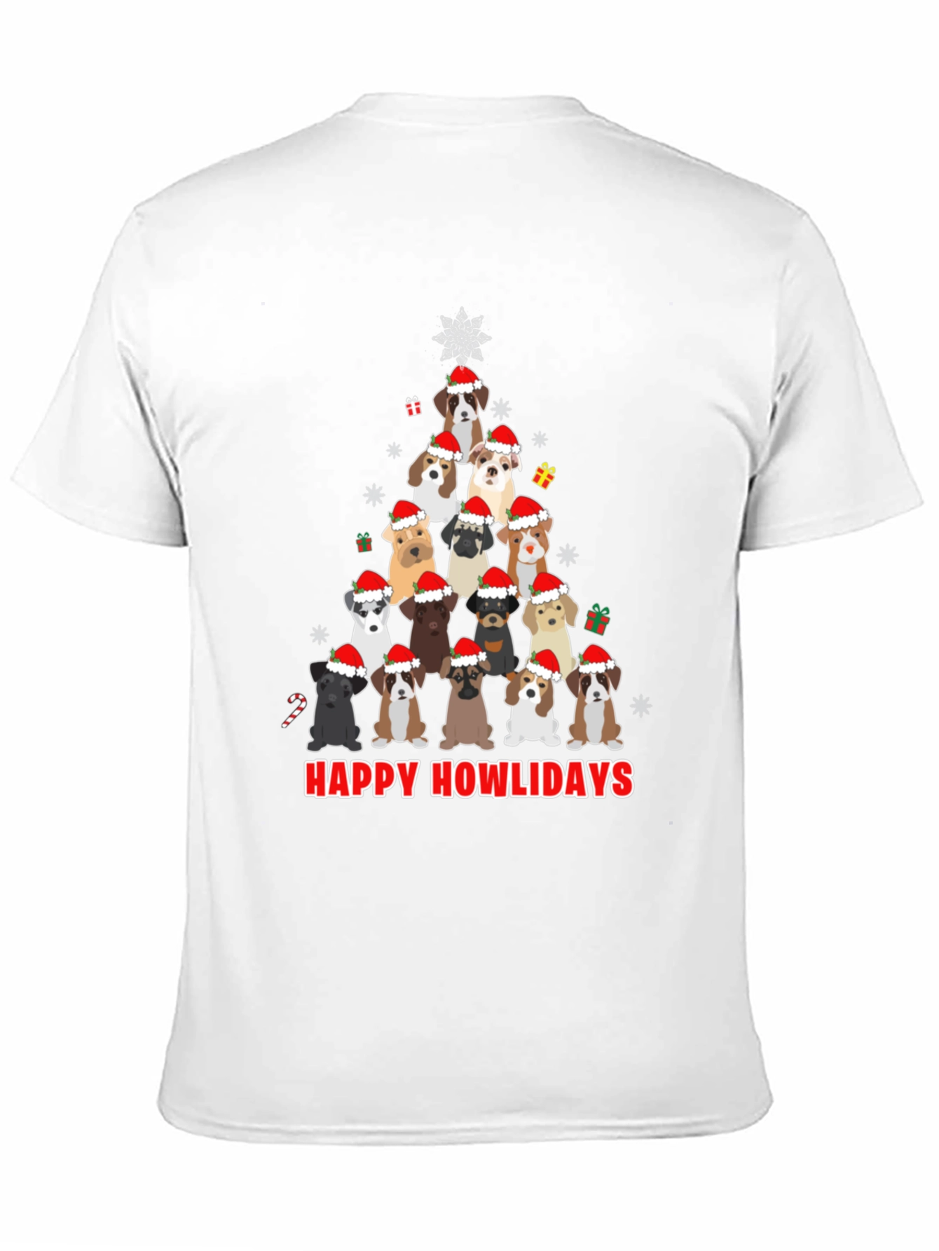 Happy Howlidays Dog Christmas Tree T-Shirt
