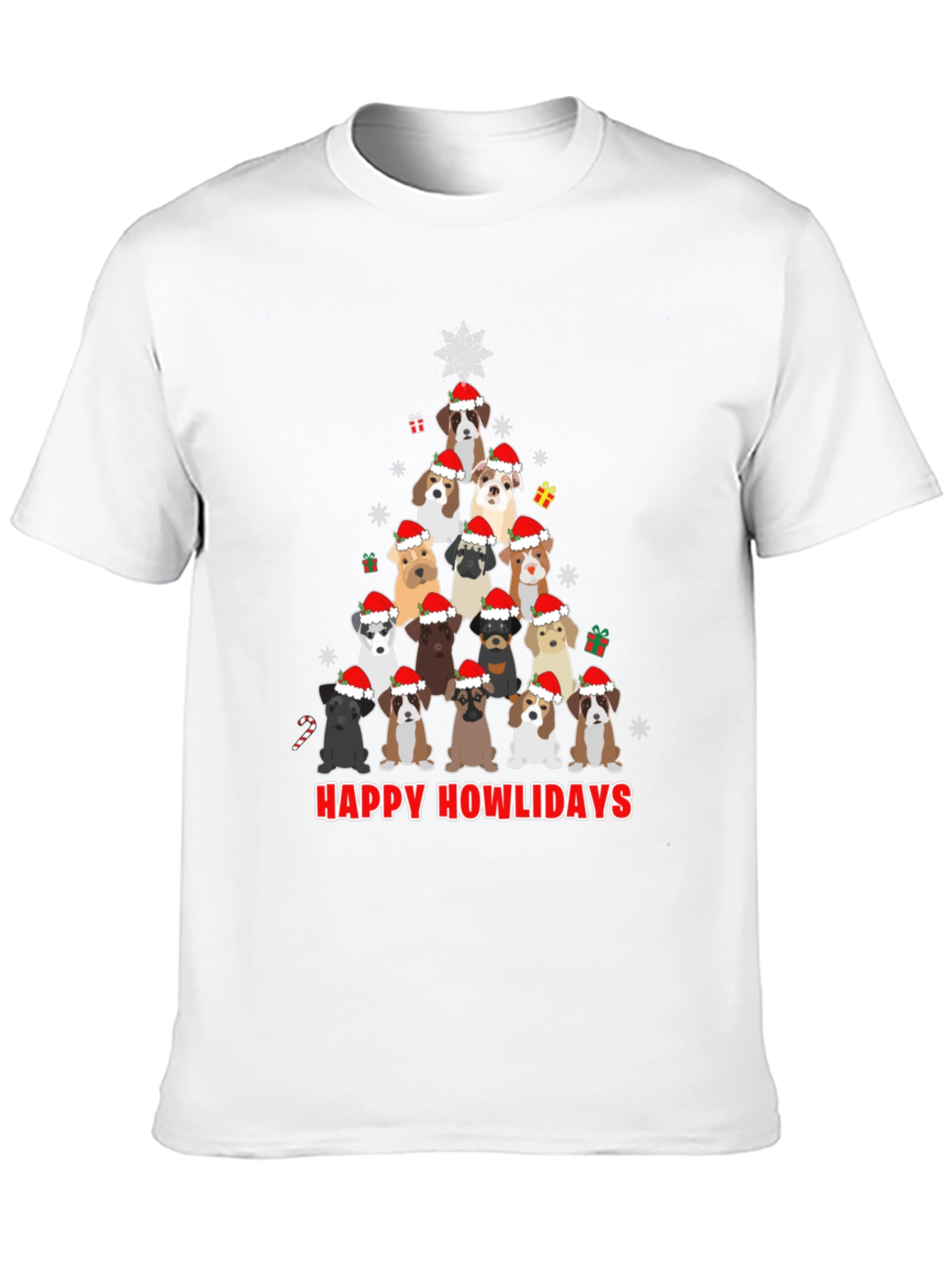 Happy Howlidays Dog Christmas Tree T-Shirt