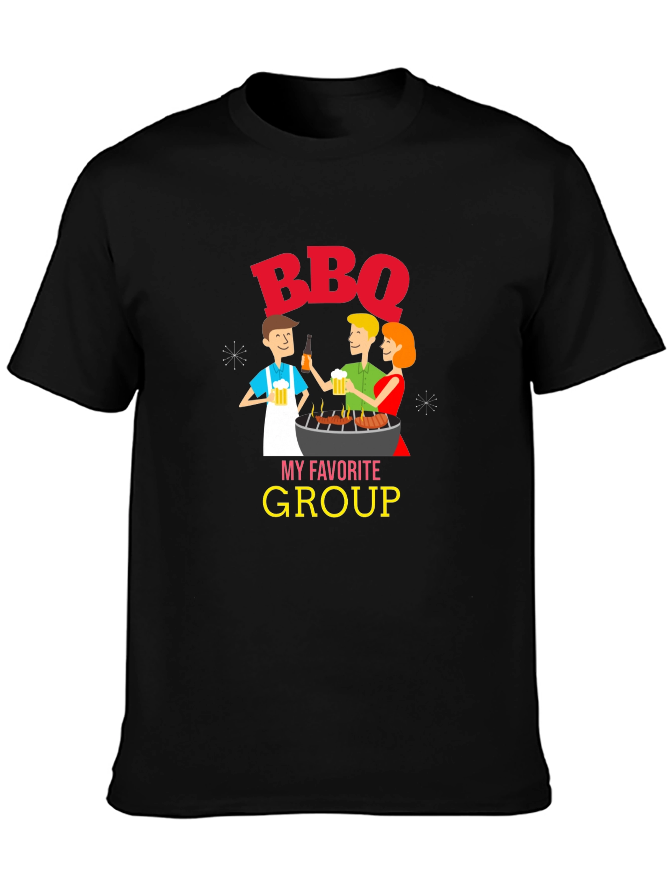 BBQ My Favorite Group Graphic T-Shirt