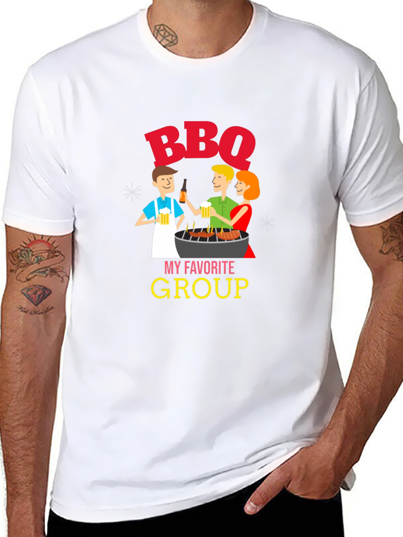 BBQ My Favorite Group Graphic T-Shirt