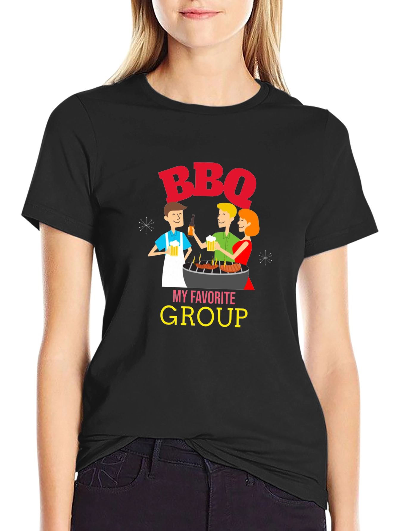 BBQ My Favorite Group Graphic T-Shirt