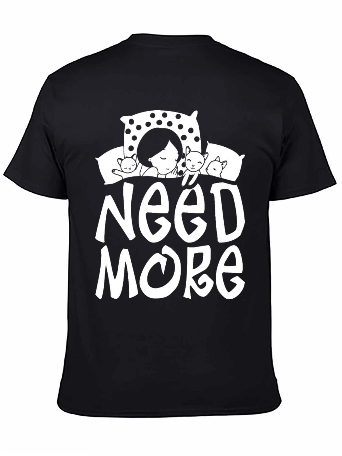 Need More Cats Graphic Tee - Black