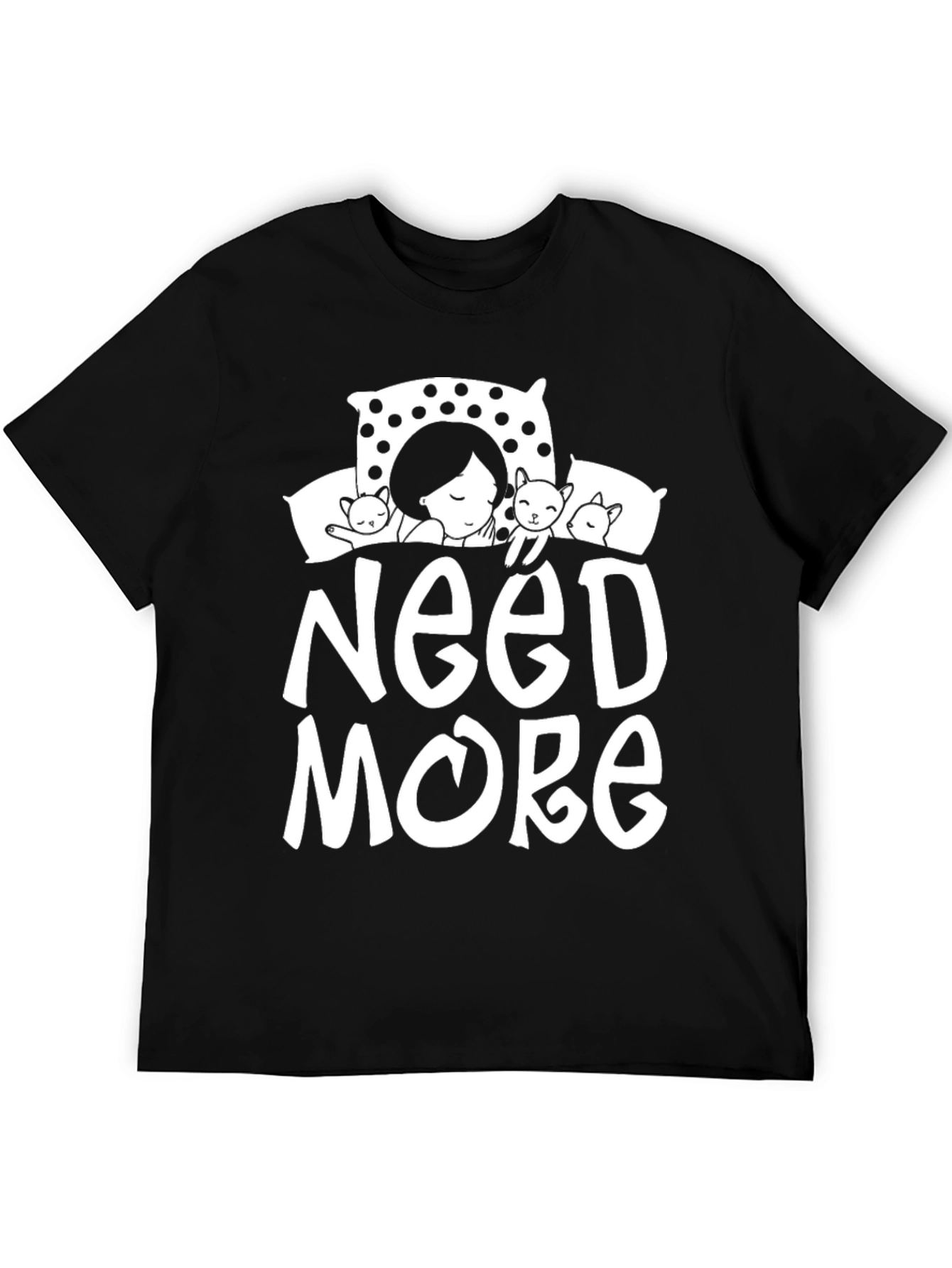 Need More Cats Graphic Tee - Black