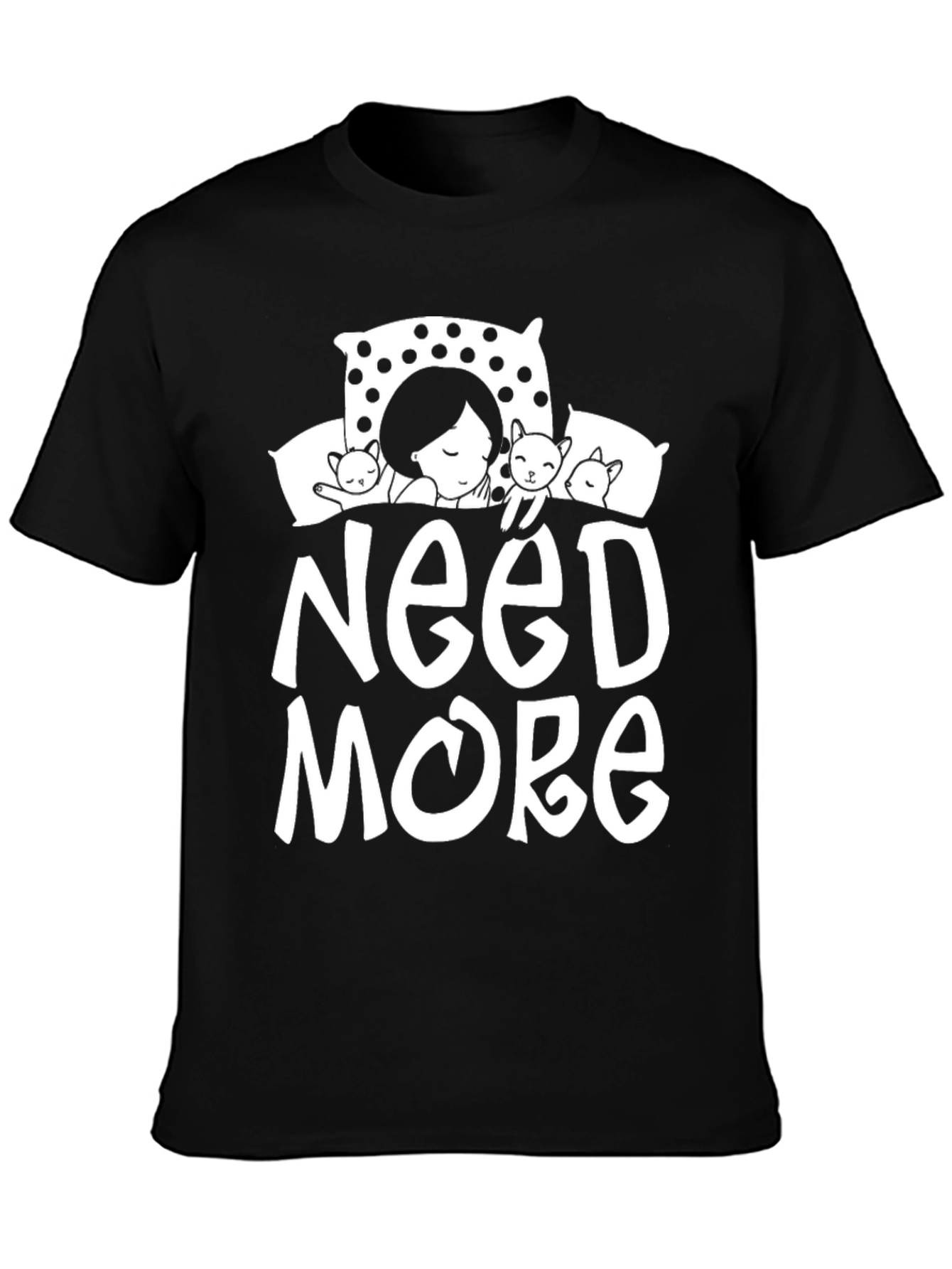 Need More Cats Graphic Tee - Black