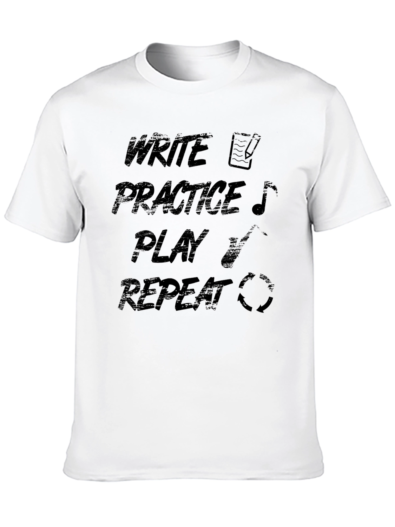 Write Practice Play Repeat Graphic Tee