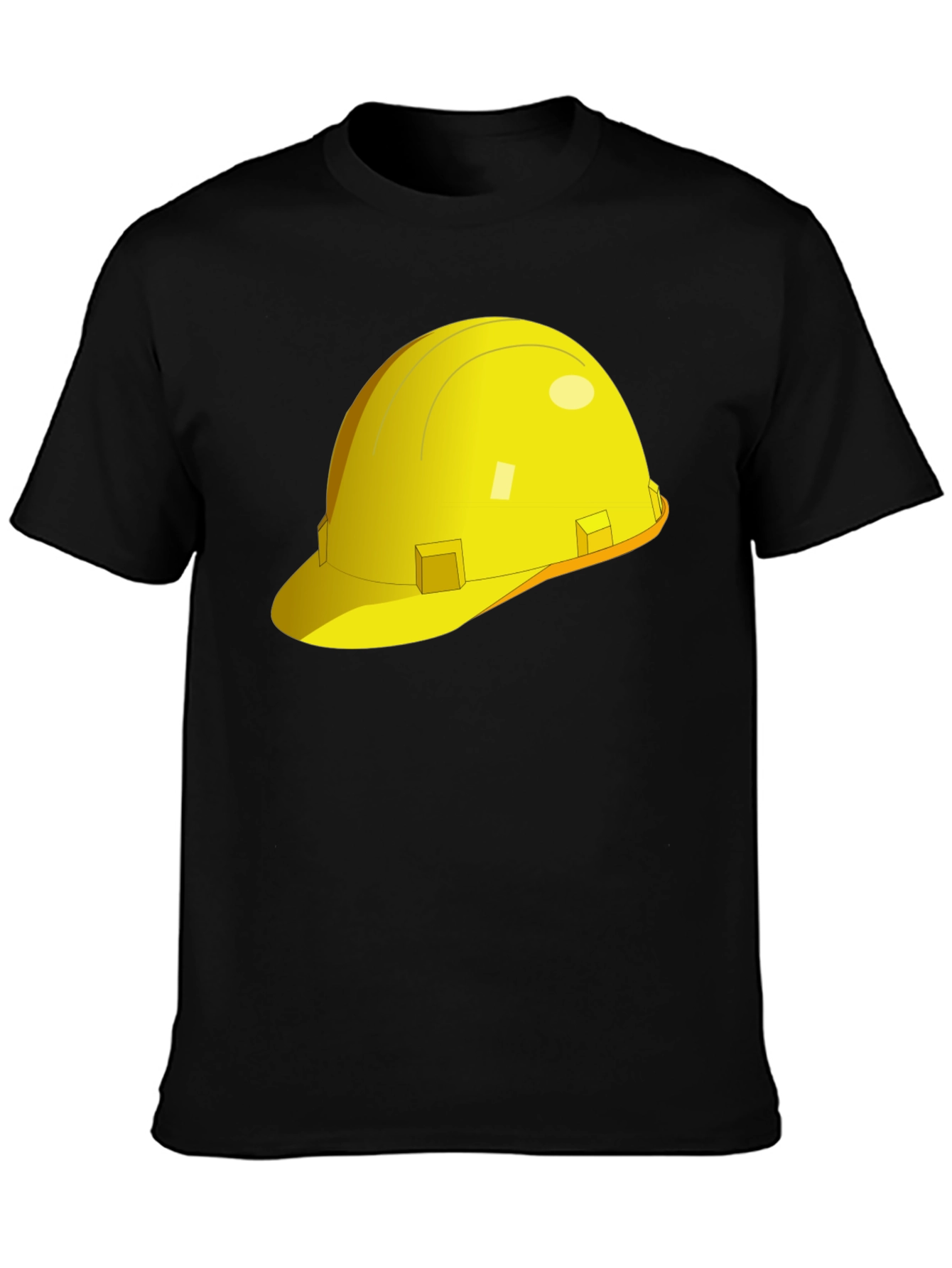 Construction Hat Graphic T-Shirt - Black