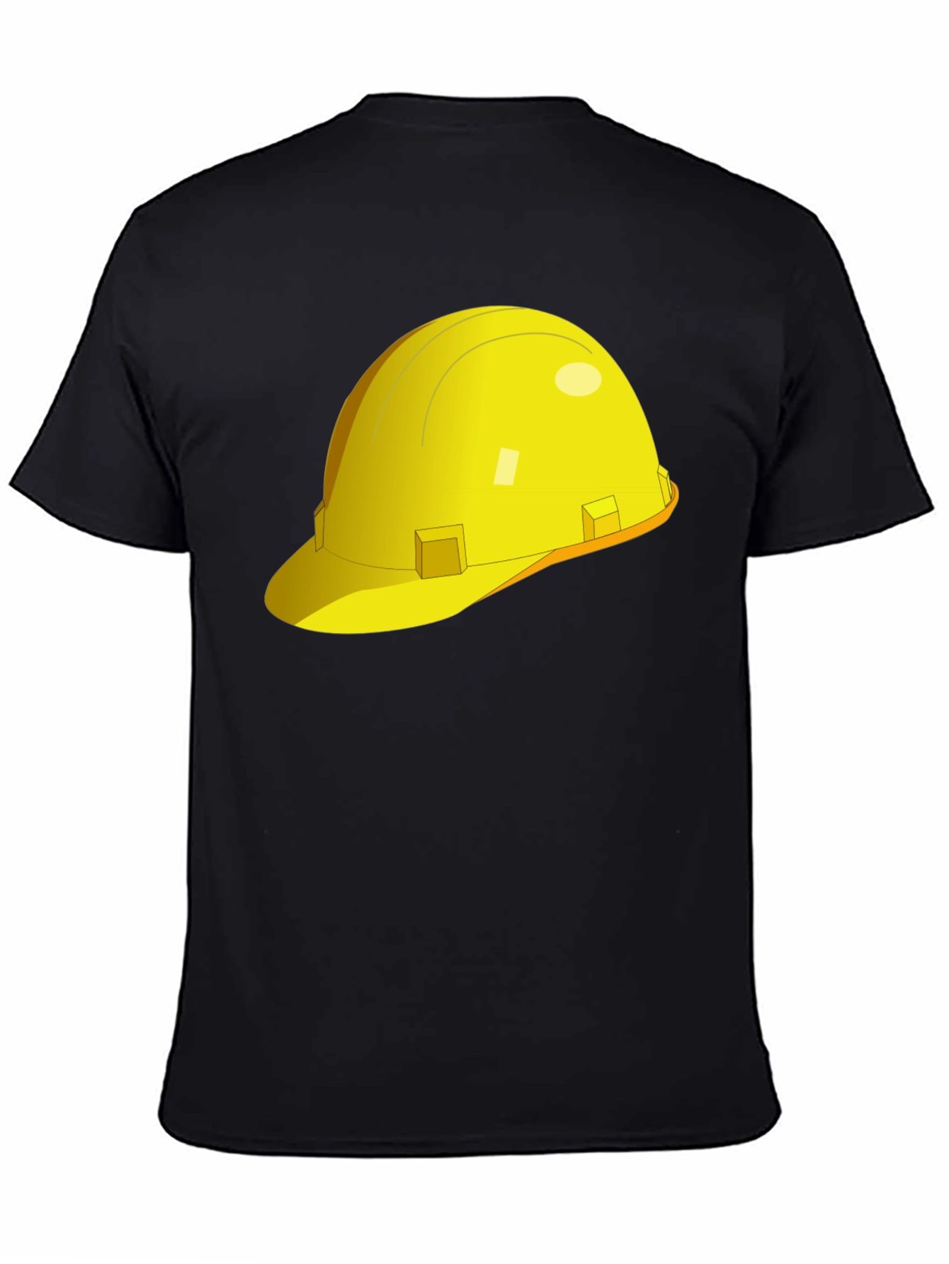 Construction Hat Graphic T-Shirt - Black