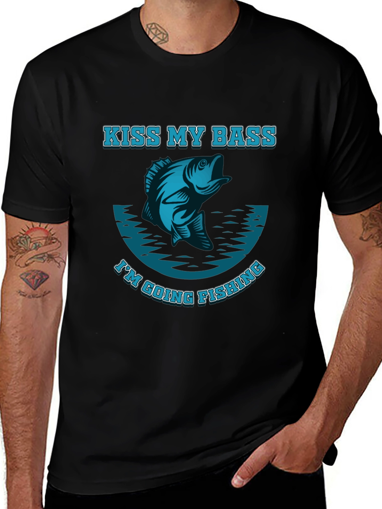 Kiss My Bass Im Going Fishing T-Shirt