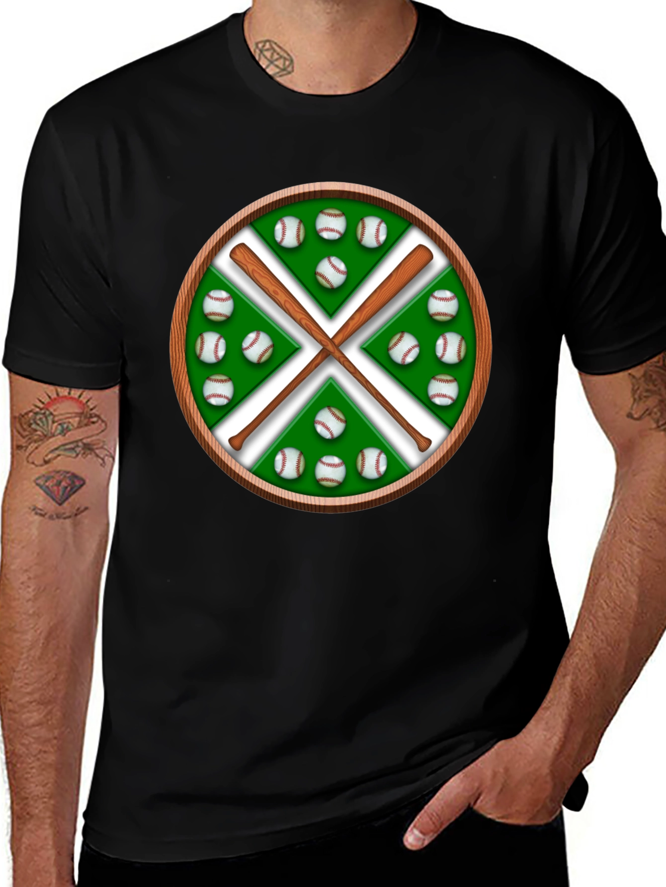 Baseball Bats & Balls Graphic Tee