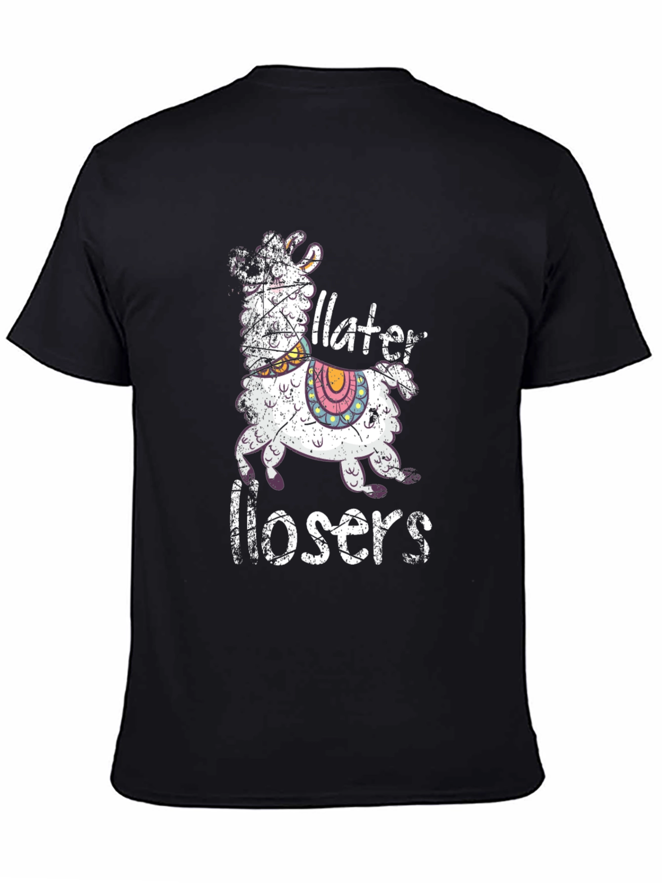 Later Losers Llama Graphic T-Shirt - Black