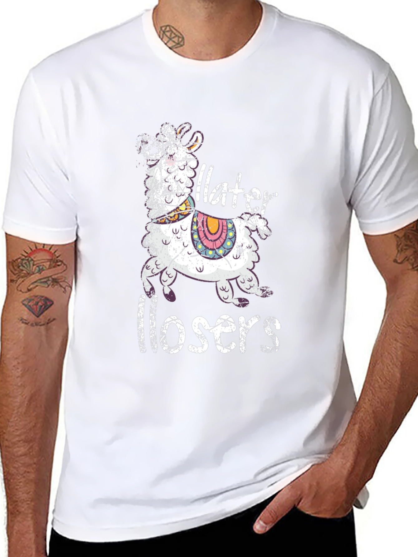 Later Losers Llama Graphic T-Shirt - Black