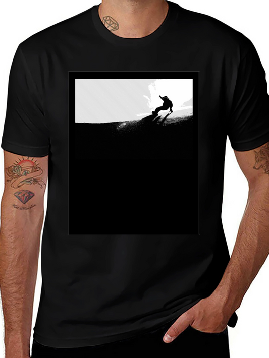 Black Snowboarder Graphic Tee - Stylish Unisex Fit