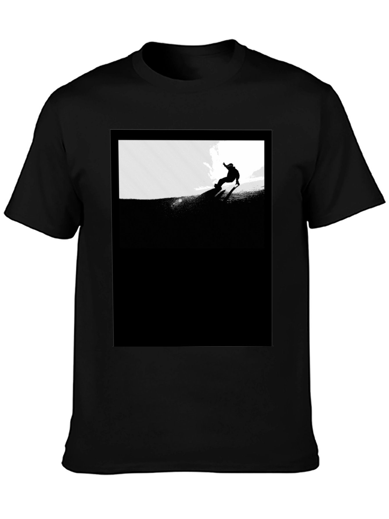 Black Snowboarder Graphic Tee - Stylish Unisex Fit