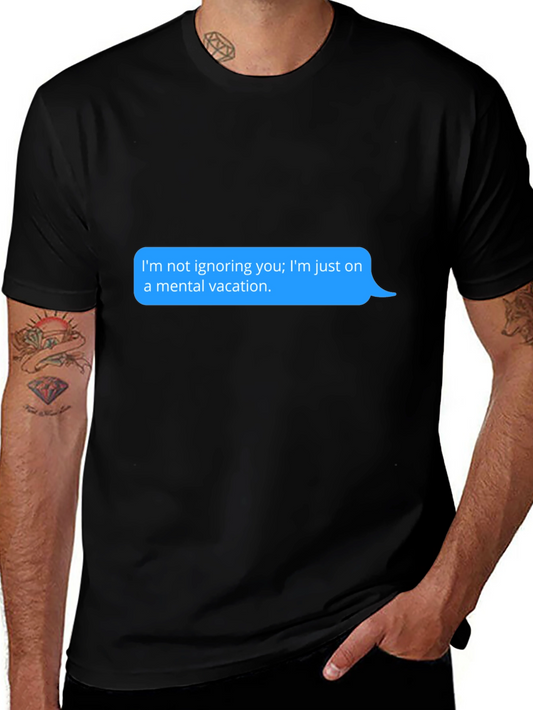 Mental Vacation T-Shirt - Funny Graphic Tee for Introverts