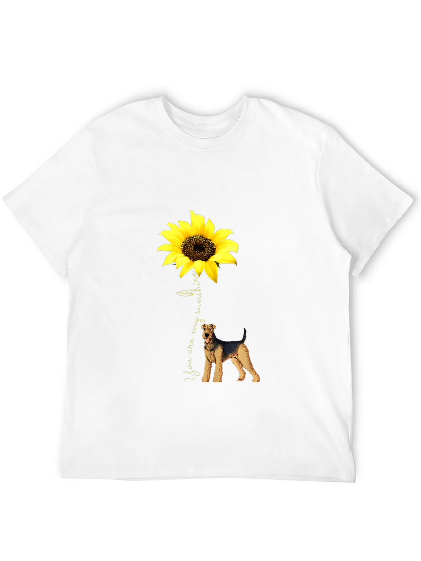 Sunflower Airedale Terrier T-Shirt