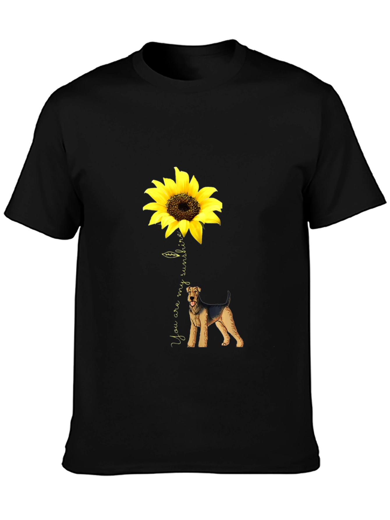 Sunflower Airedale Terrier T-Shirt