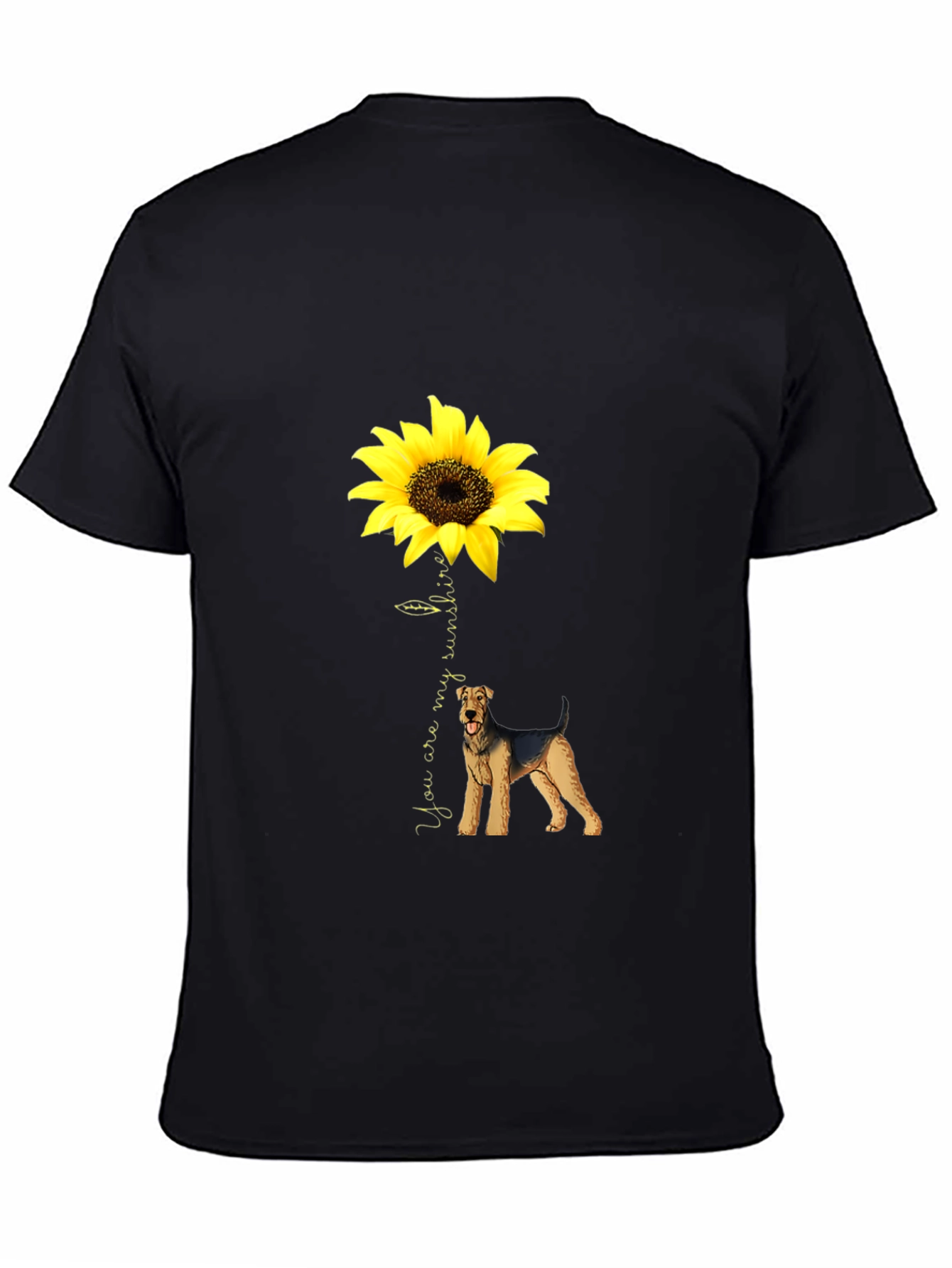 Sunflower Airedale Terrier T-Shirt