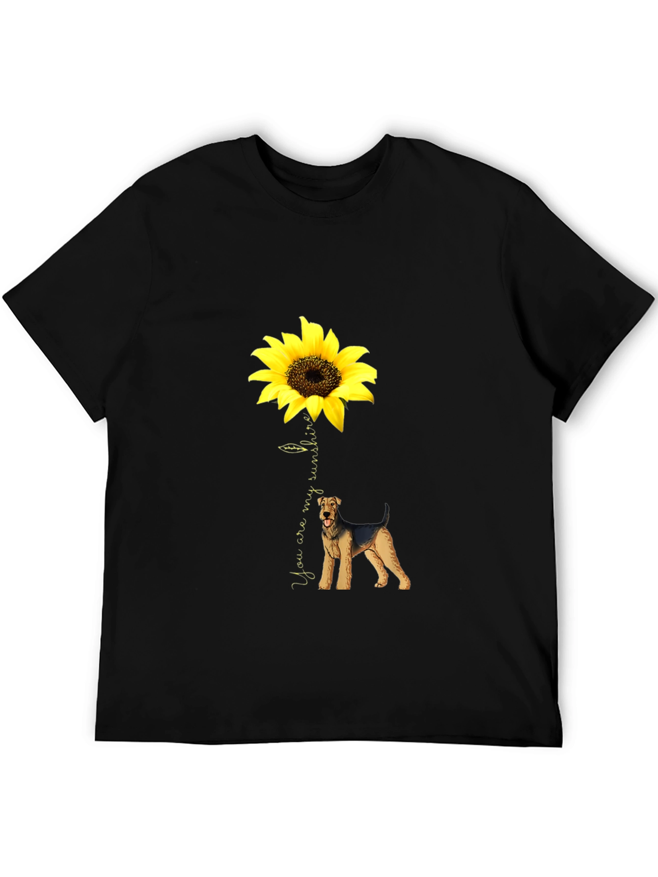 Sunflower Airedale Terrier T-Shirt