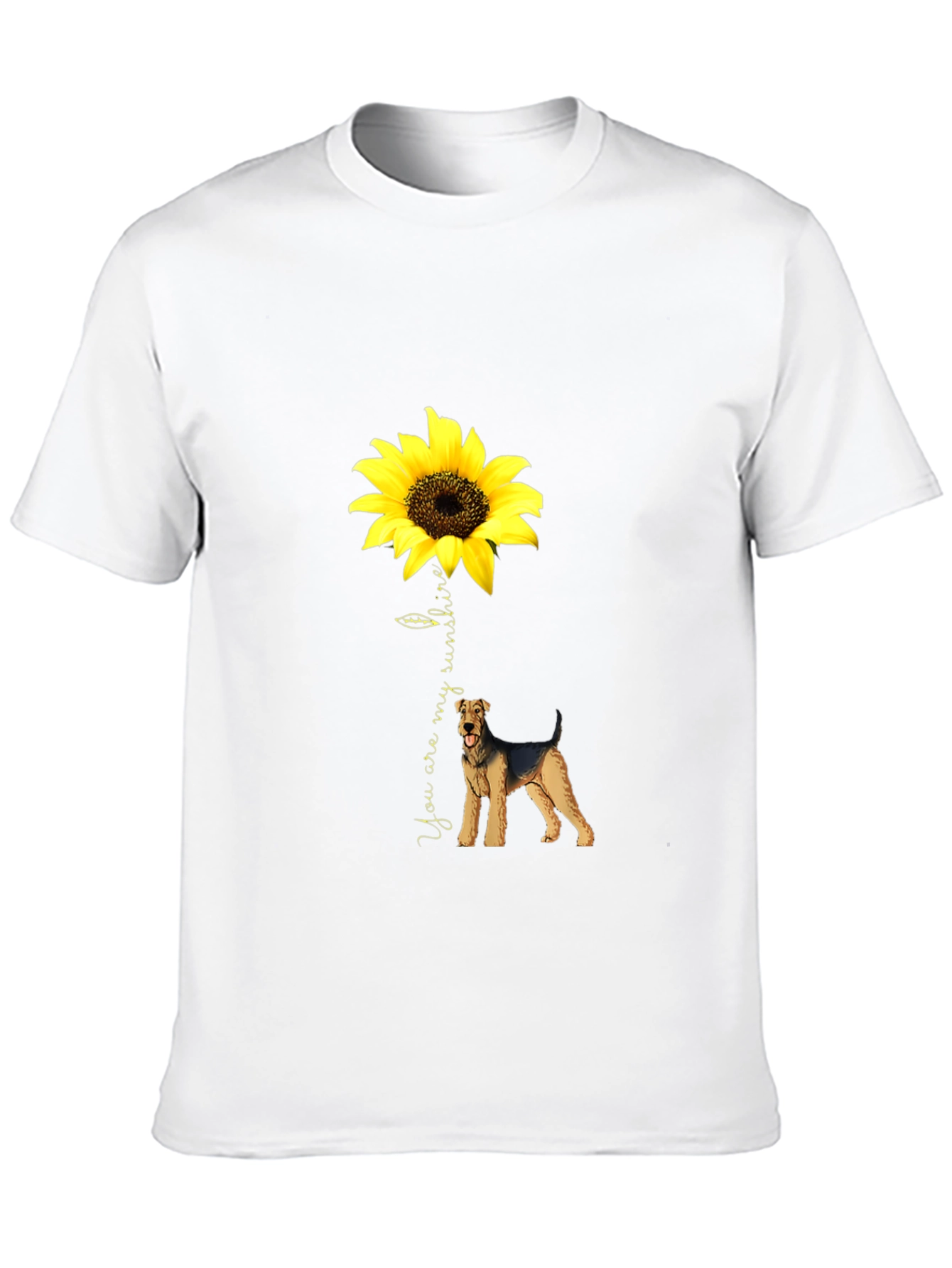 Sunflower Airedale Terrier T-Shirt