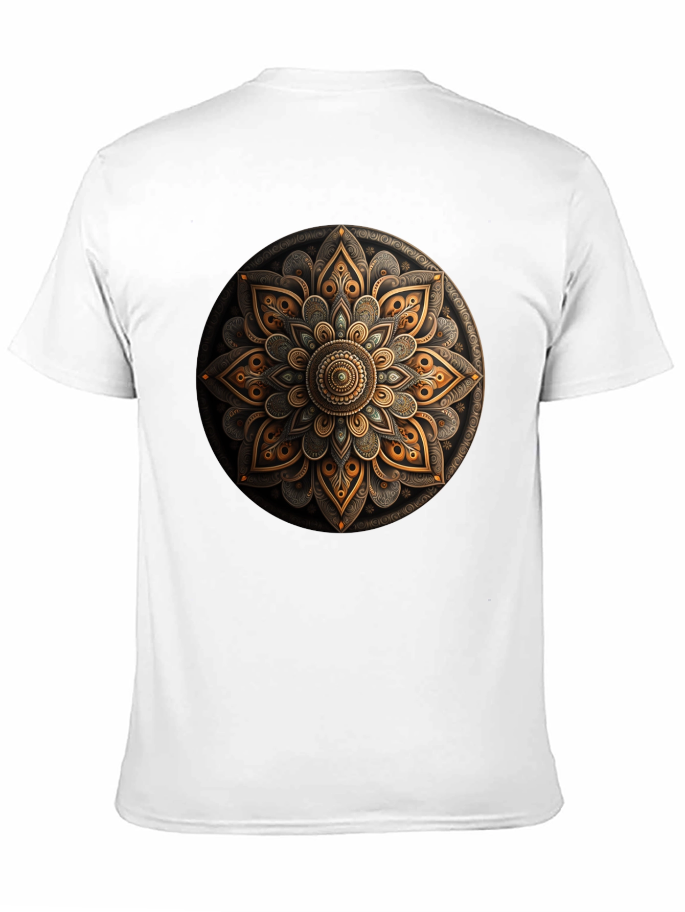 Mandala Art Graphic Print Black T-Shirt