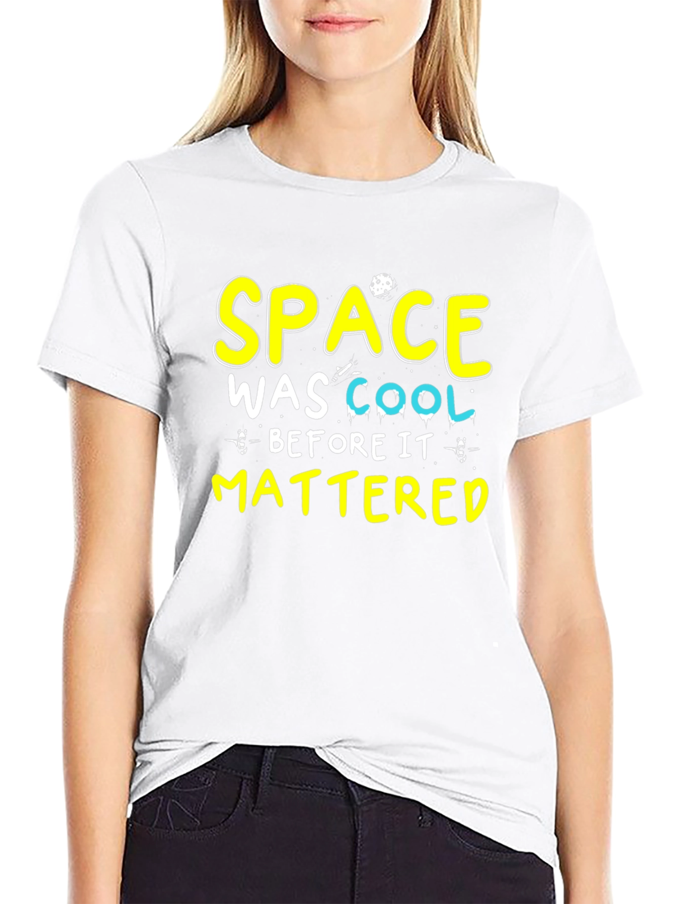 Space Was Cool T-Shirt - Black Cotton Tee