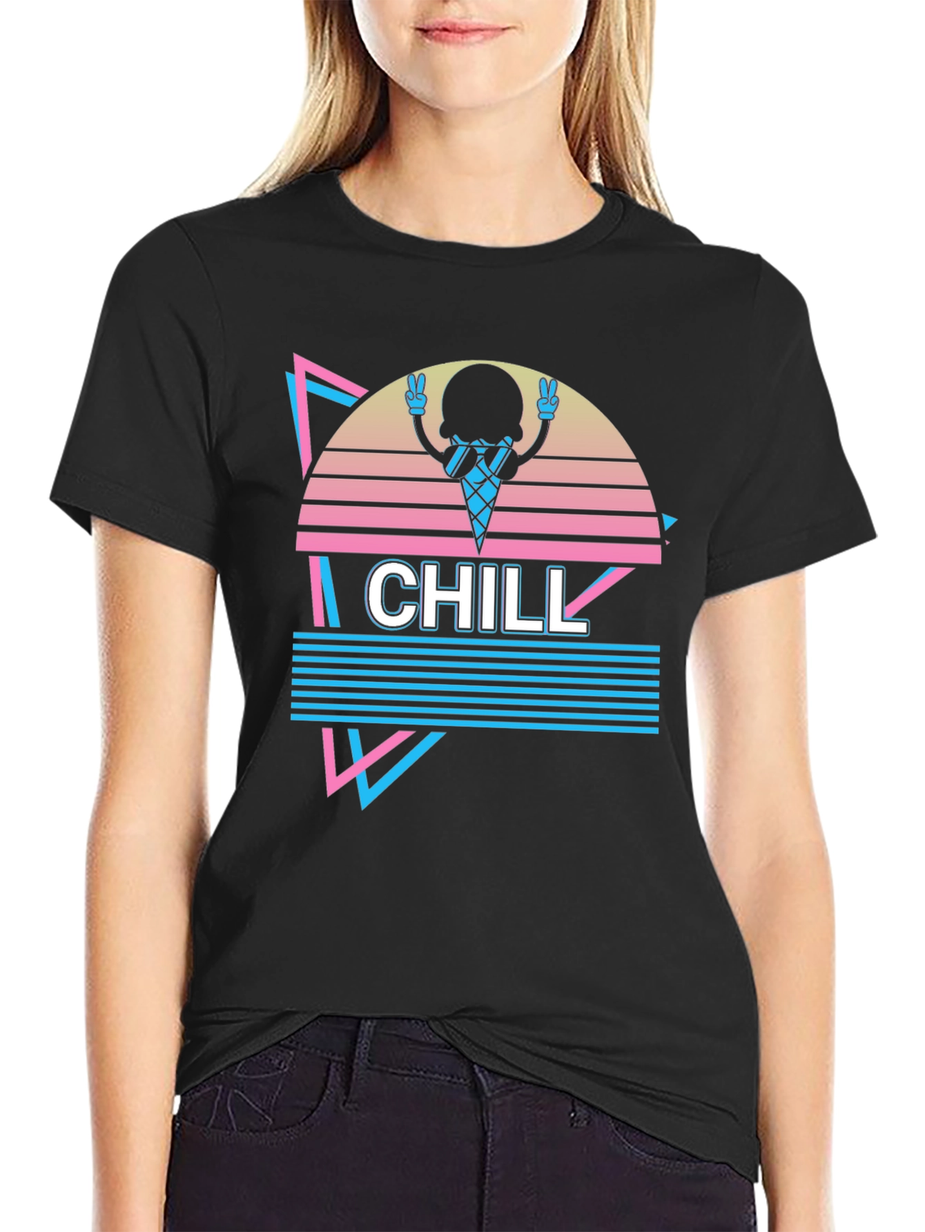 Chill Ice Cream Retro T-Shirt - Cool Graphic Tee