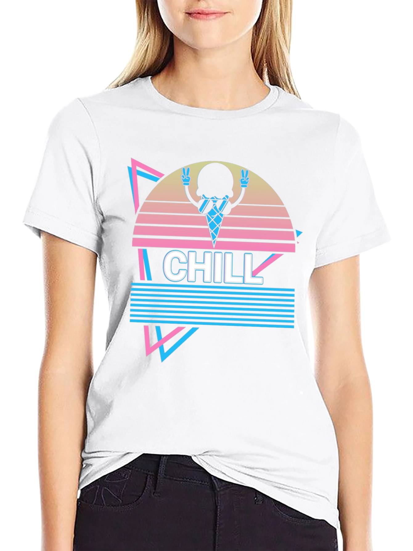 Chill Ice Cream Retro T-Shirt - Cool Graphic Tee