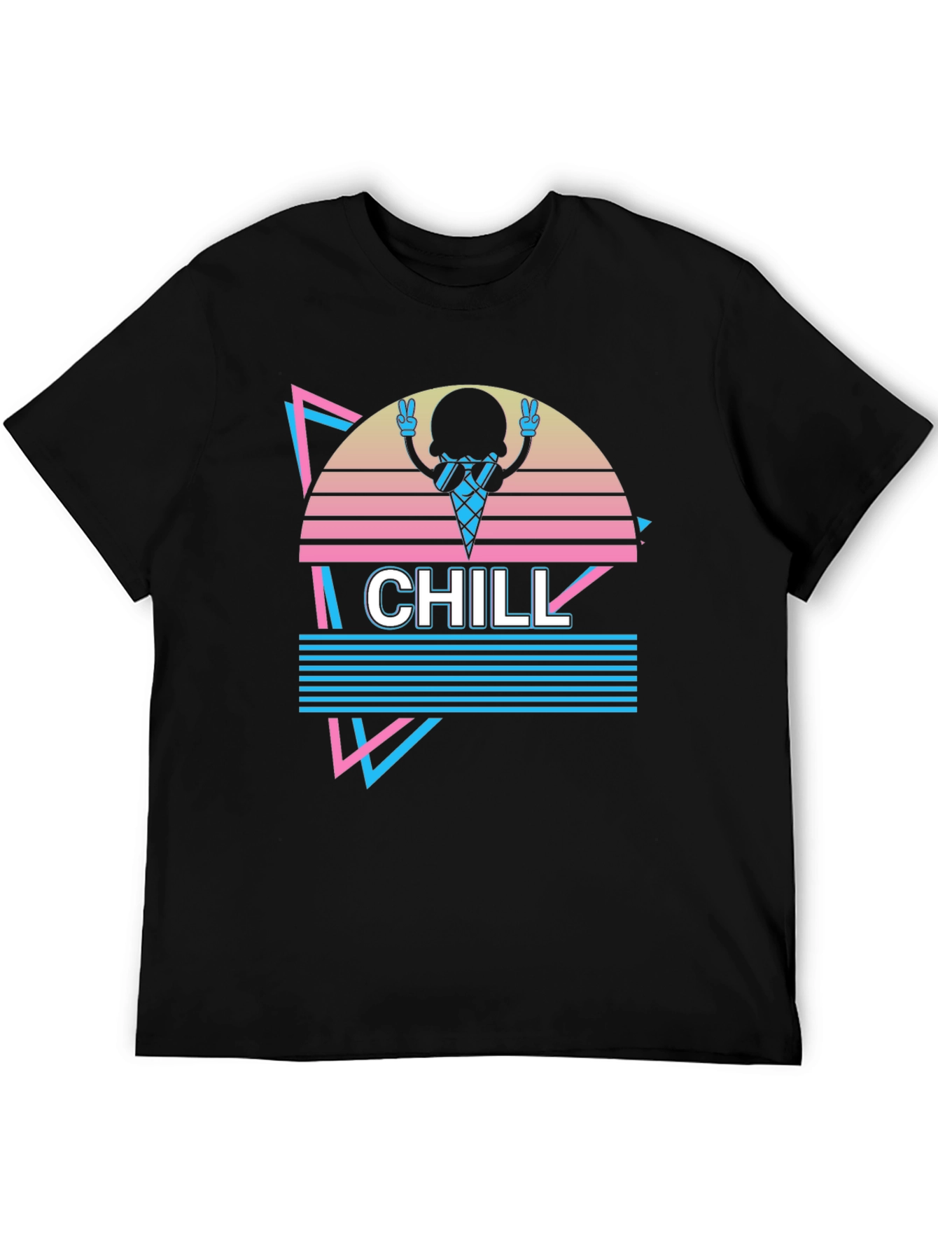 Chill Ice Cream Retro T-Shirt - Cool Graphic Tee
