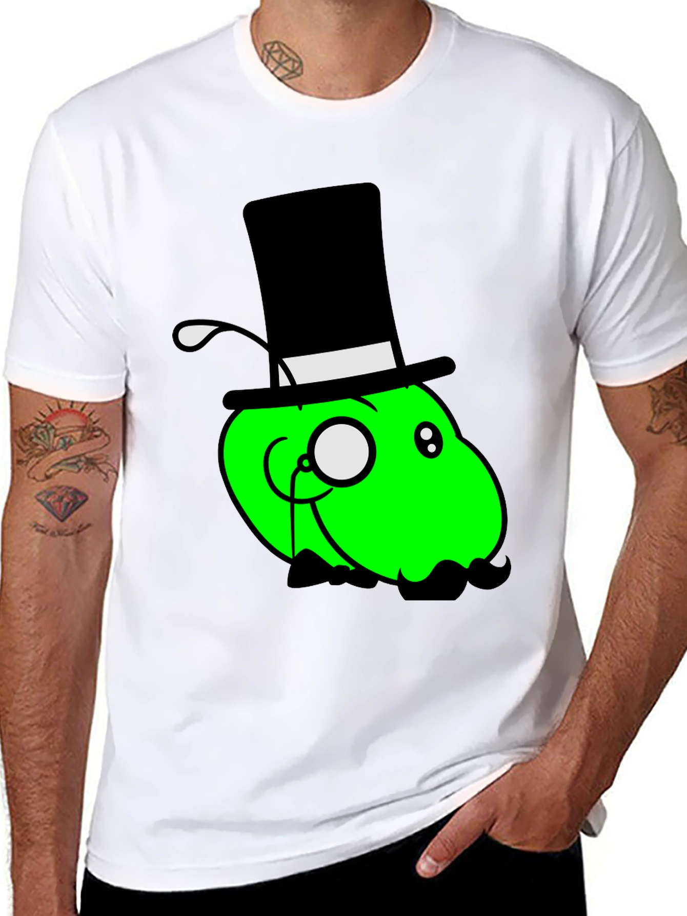Cartoon Gentleman Graphic Tee