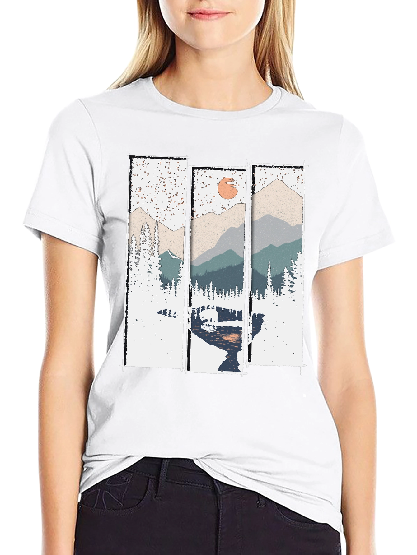 Mountain Scenery T-Shirt - Nature Print Tee