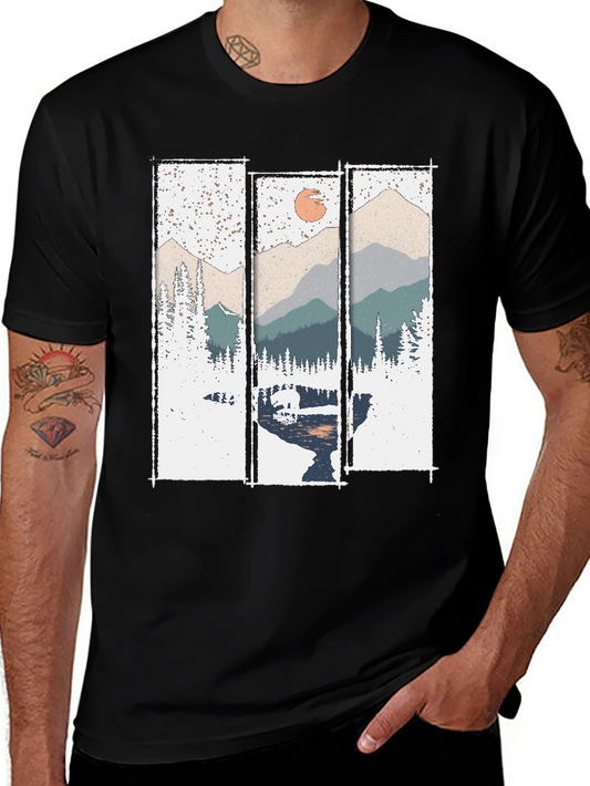 Mountain Scenery T-Shirt - Nature Print Tee