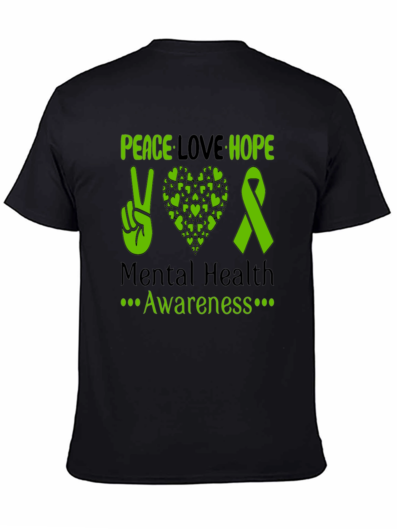 Peace Love Hope Mental Health Awareness Tee
