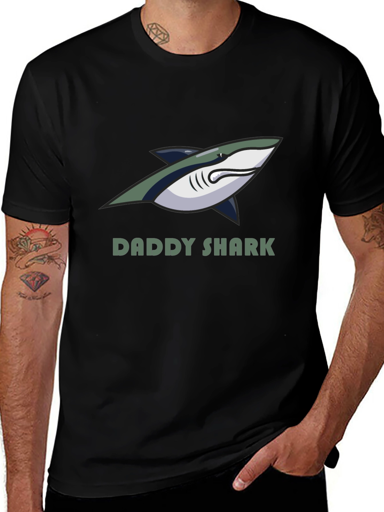 Daddy Shark Graphic Tee - Fun Family Shirt