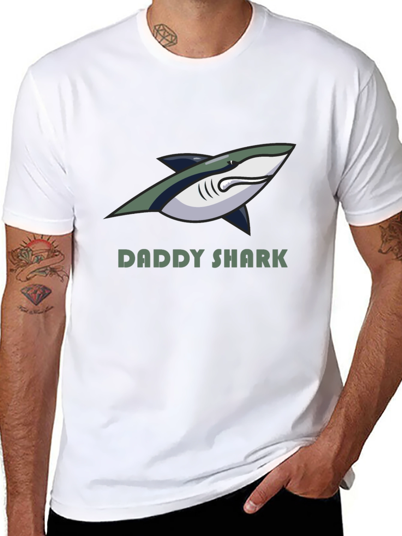 Daddy Shark Graphic Tee - Fun Family Shirt
