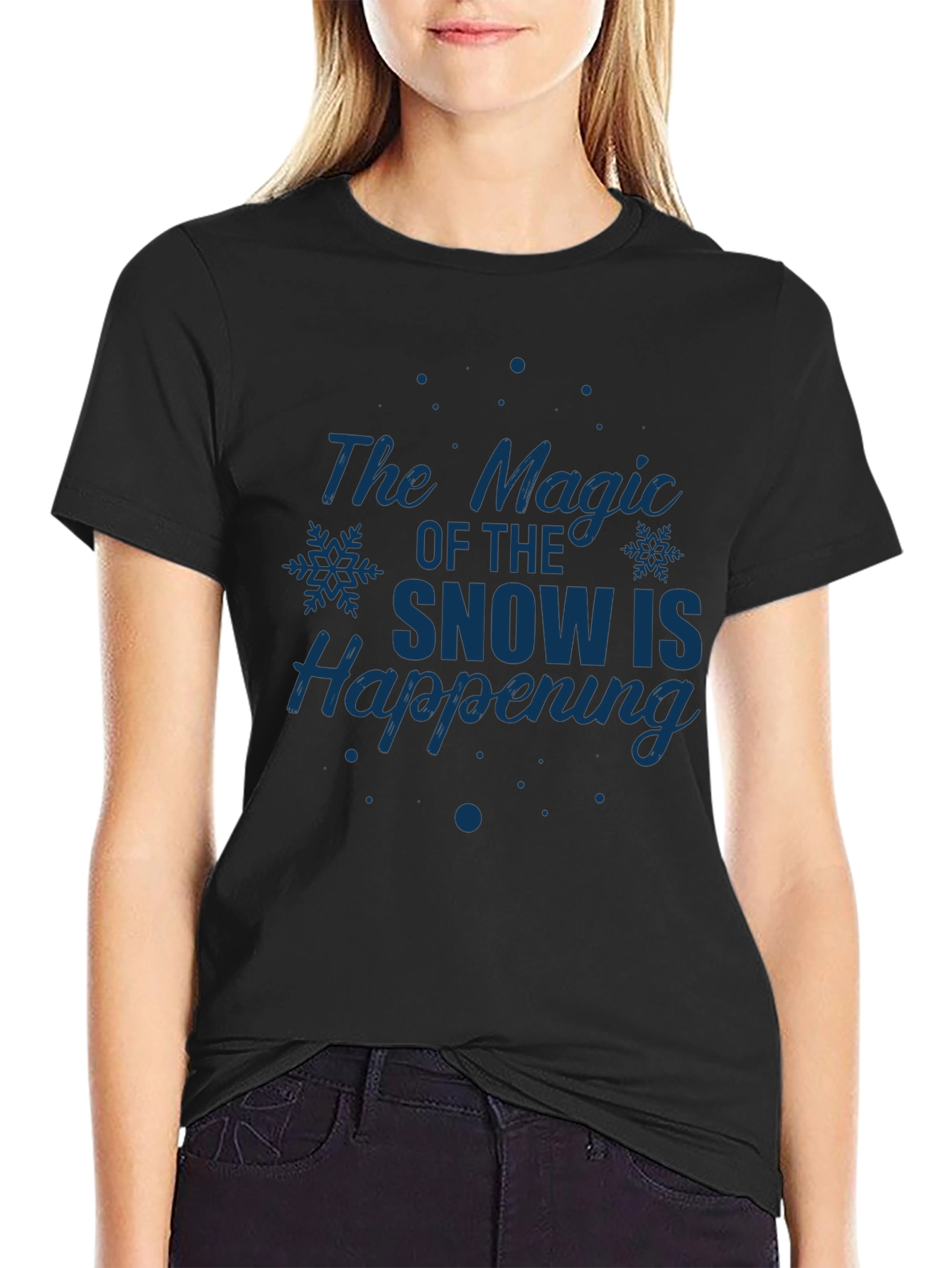 Magic of Snow Graphic Tee - Holiday Season Apparel