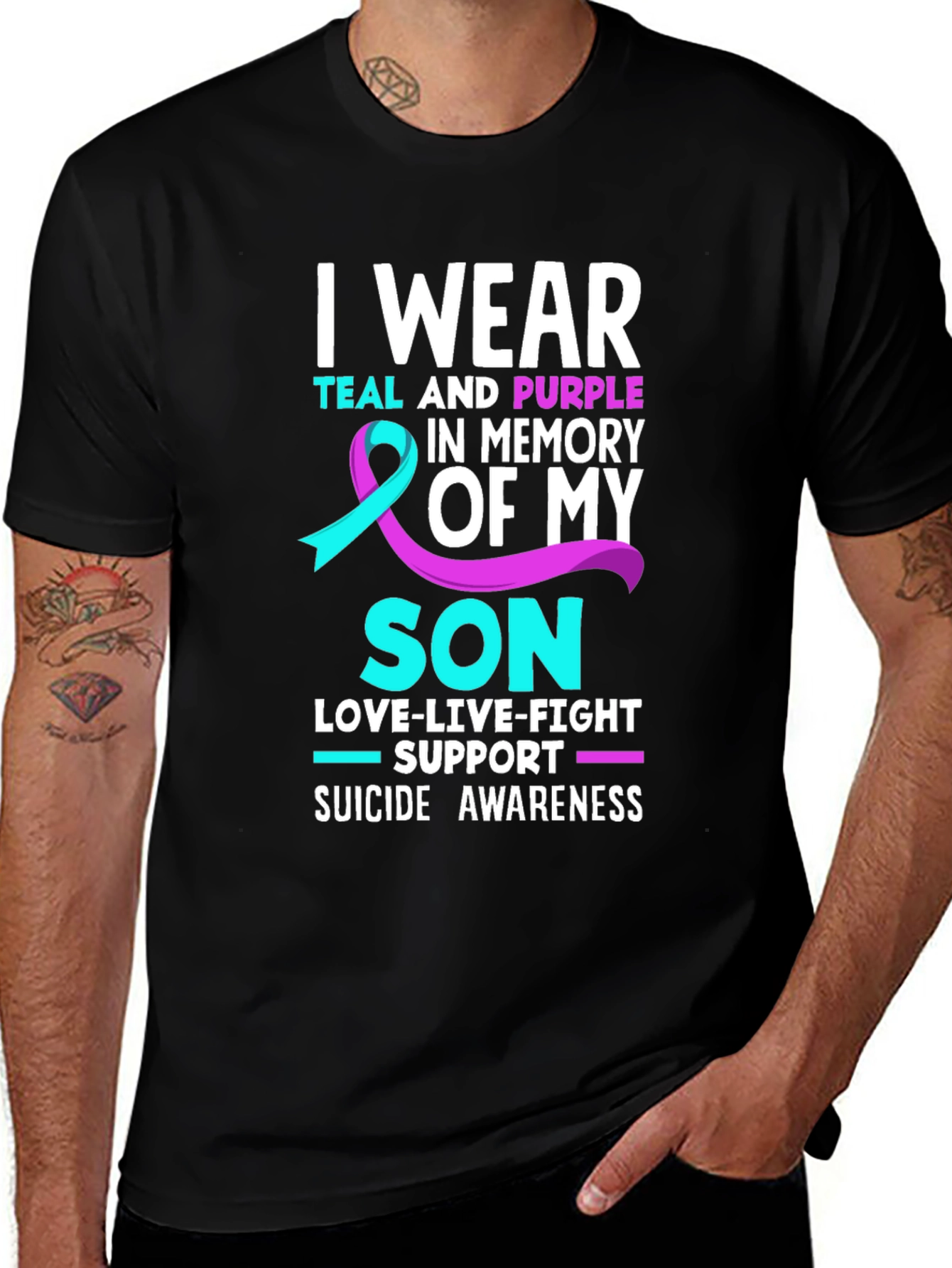 Teal and Purple Suicide Awareness T-Shirt