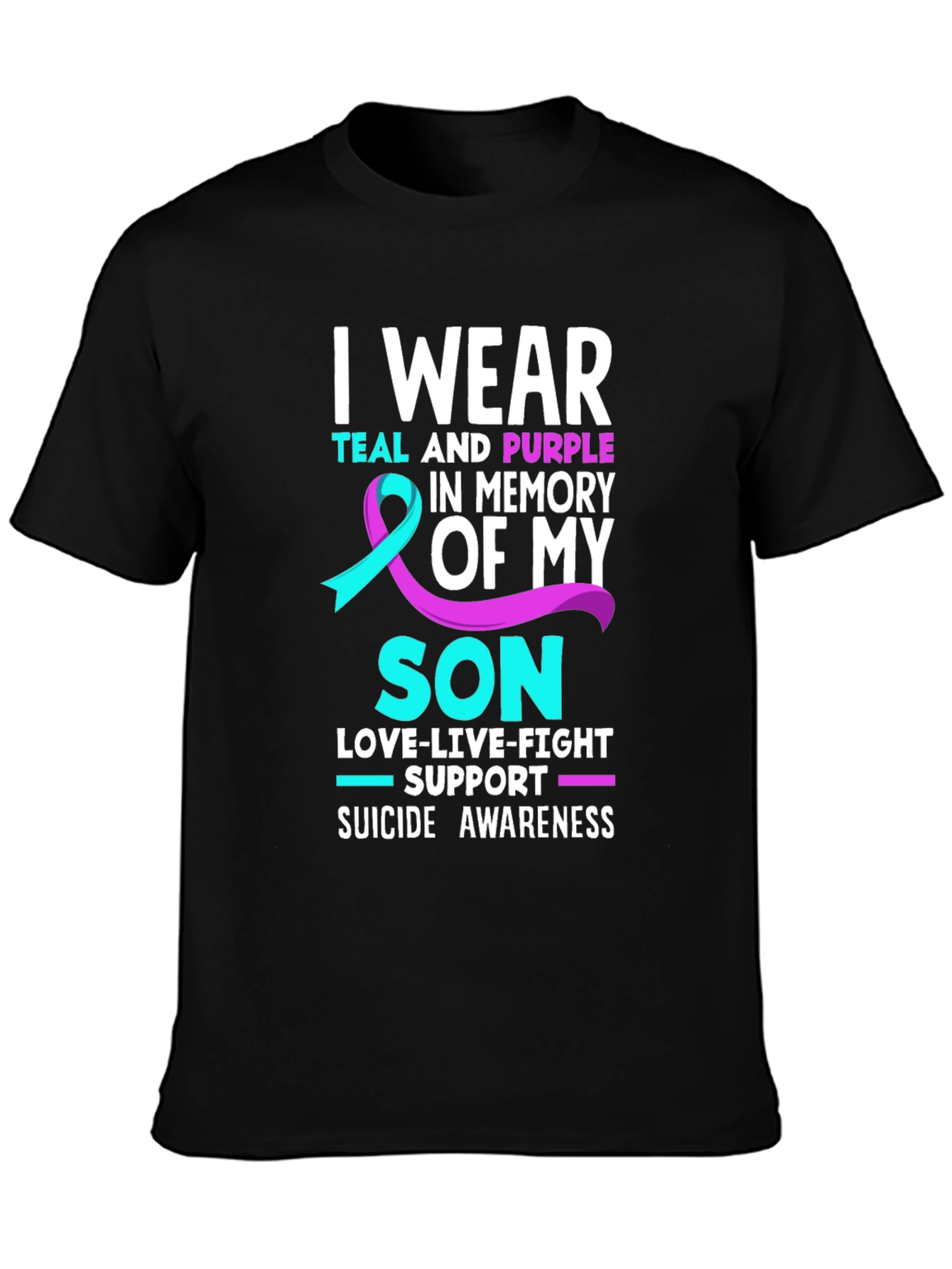 Teal and Purple Suicide Awareness T-Shirt