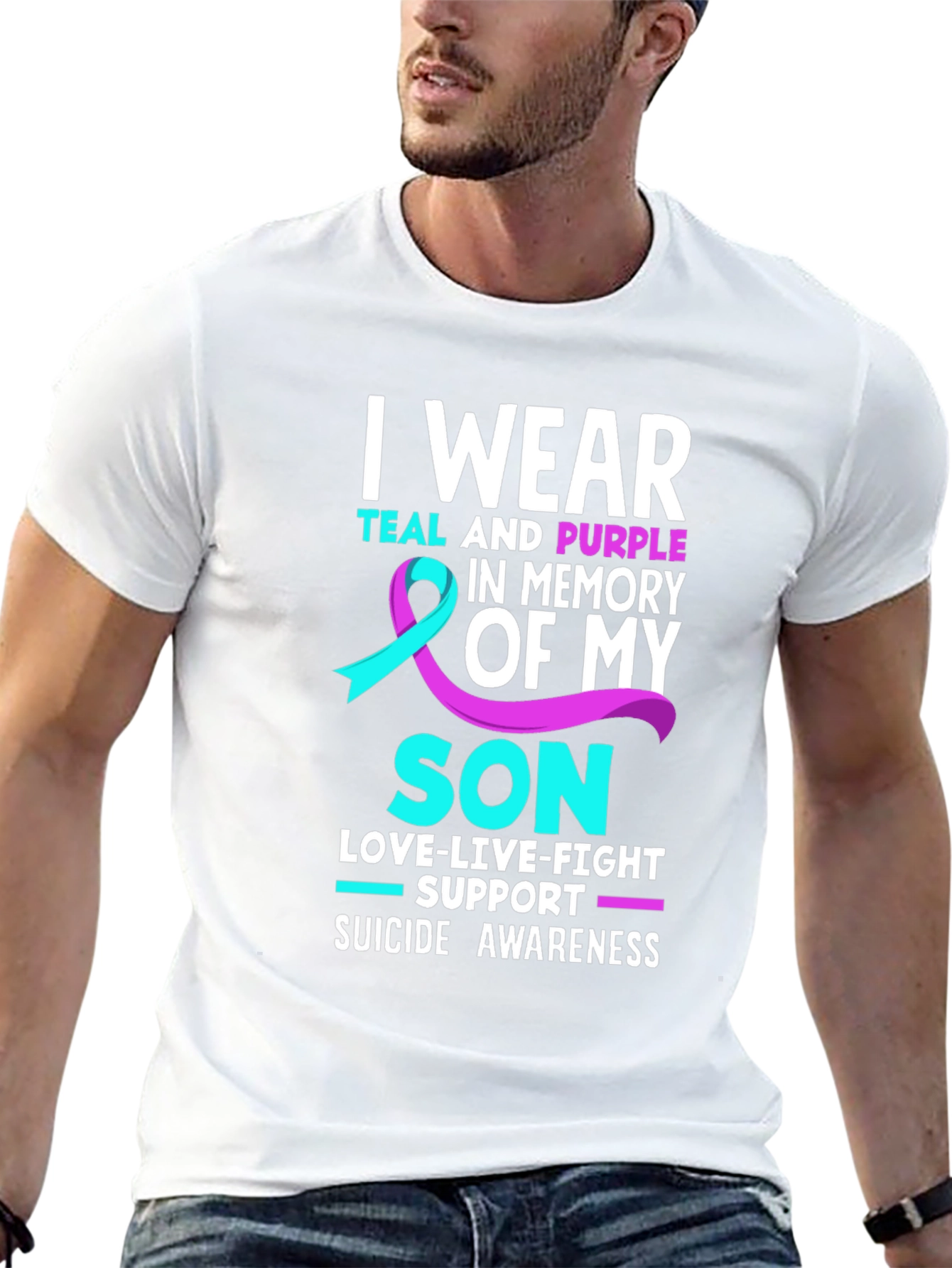 Teal and Purple Suicide Awareness T-Shirt