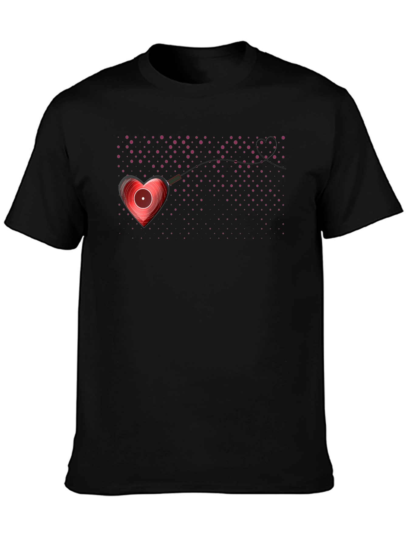 Heart Vinyl Record Graphic Tee
