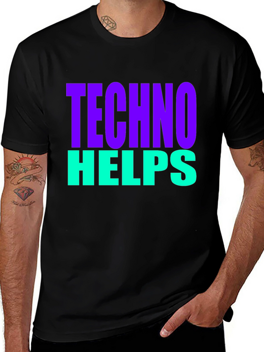 Techno Helps T-Shirt - Bold Graphic Tee